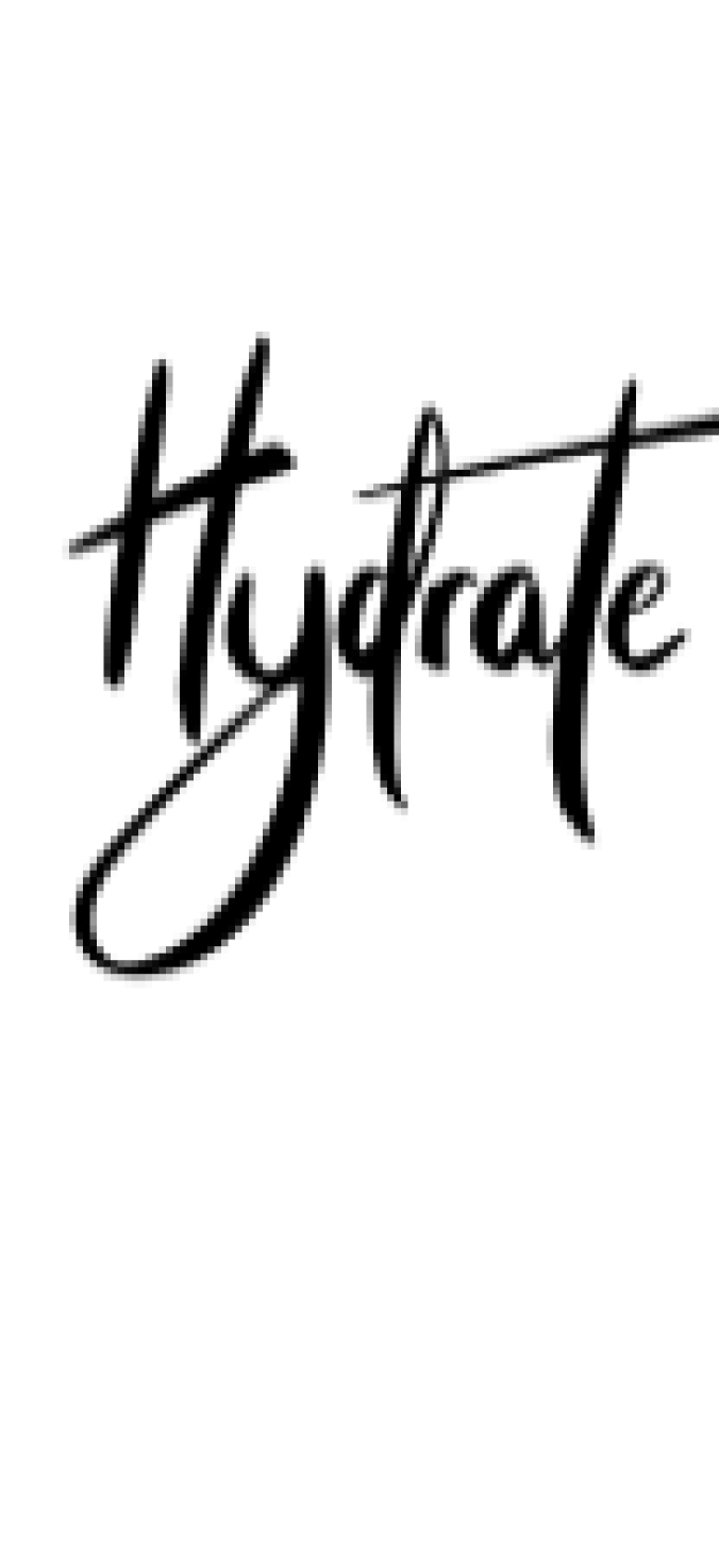 Hydrate Font Preview