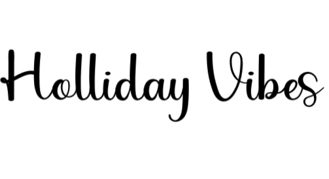 Holliday Vibes Font Preview