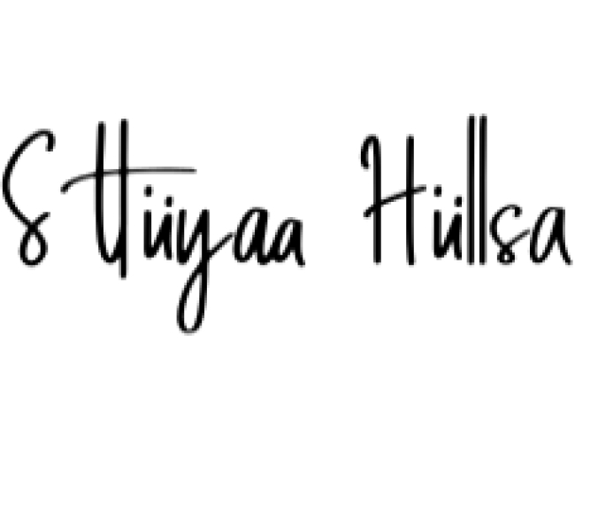 Sttiiyaa Hiillsa Font Preview