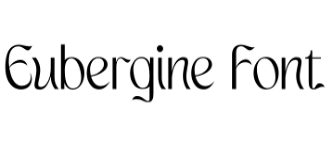 Eubergine Font Preview