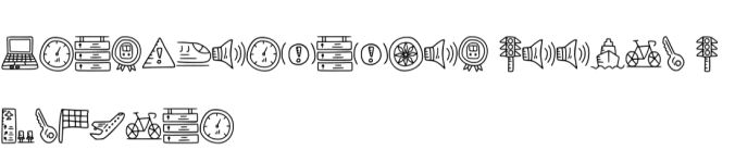Transportation Doodle Font Preview