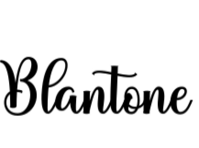Blantone Script Font Preview