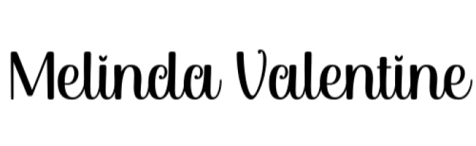 Melinda Valentine Font Preview