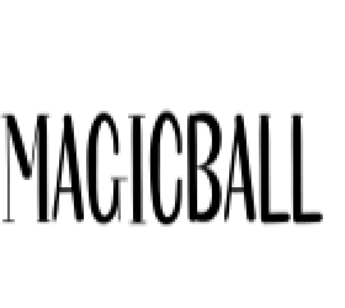 Magic Ball Font Preview