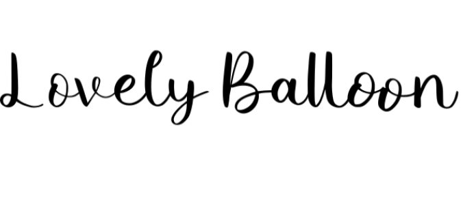 Lovely Balloon Font Preview