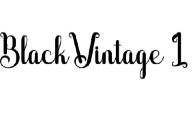 Black Vintage Font Preview