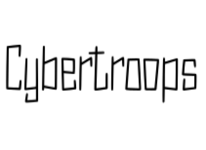 Cyber Troops Font Preview