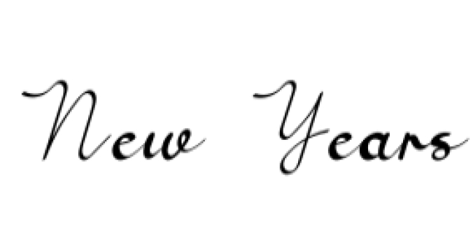 New Years Font Preview