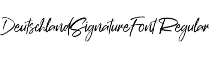 Deutchsland Signature Font Preview