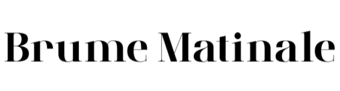 Brume Matinale Font Preview