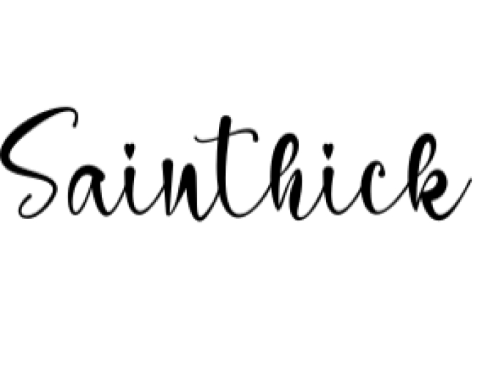 Sainthick Font Preview