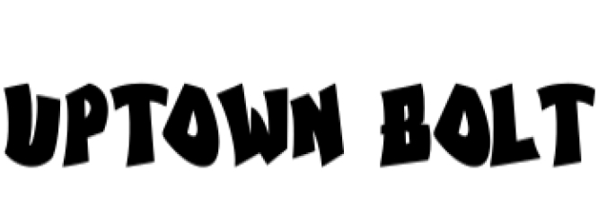Uptown Bolt Font Preview