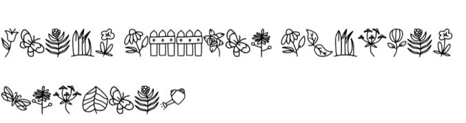 Plant Doodle Font Preview