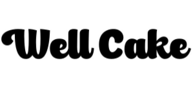 Well Cake Font Preview