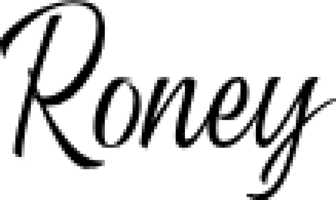 Roney Font Preview