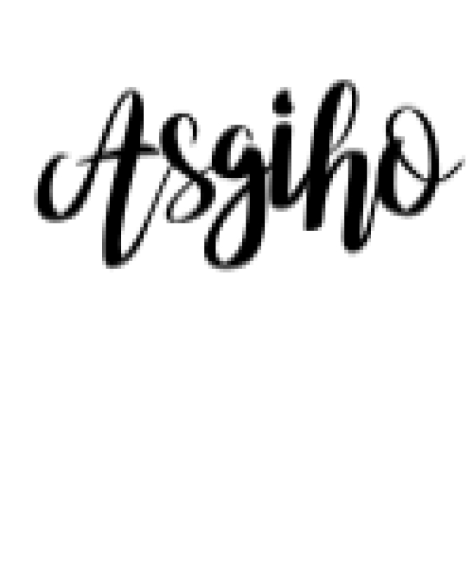 Asgiho Font Preview