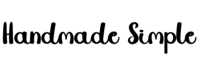 Handmade Simple Font Preview