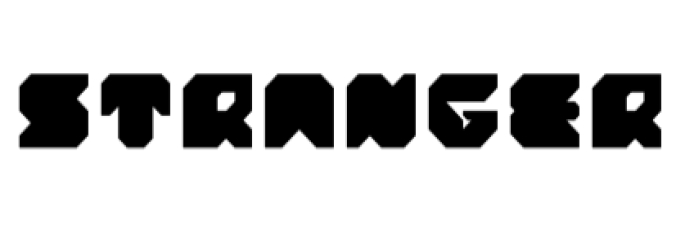 Stranger Font Preview