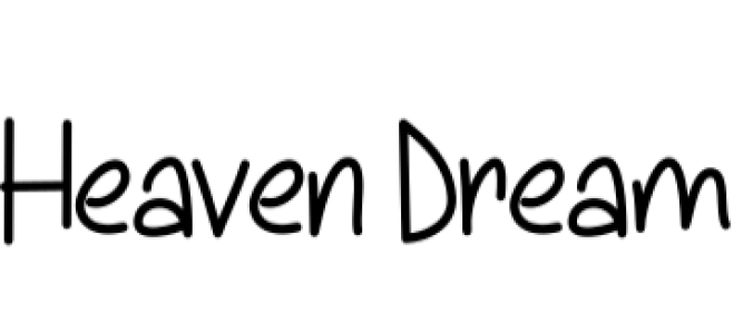 Heaven Dream Font Preview