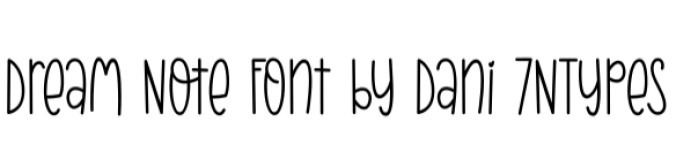 Dream Note Font Preview