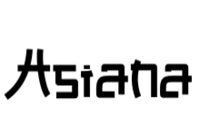 Asiana Font Preview