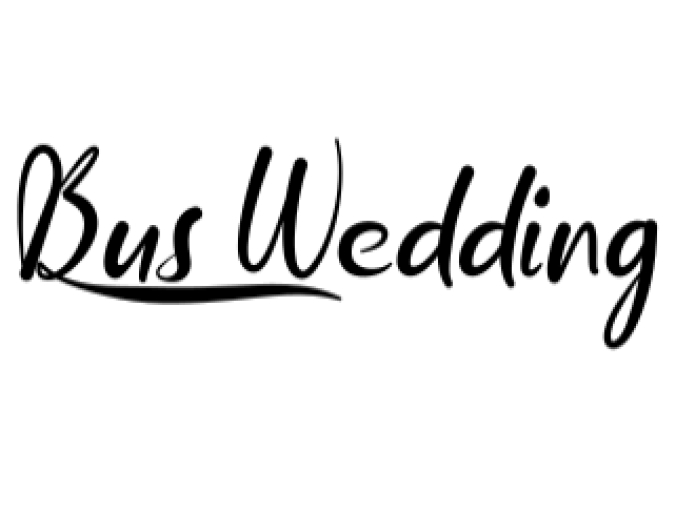 Bus Wedding Font Preview