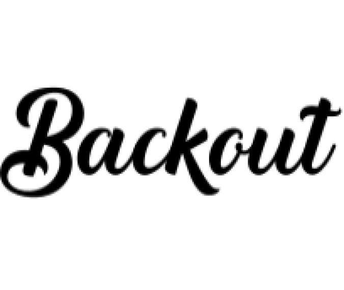 Backout Font Preview