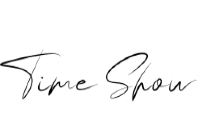 Time Show Font Preview