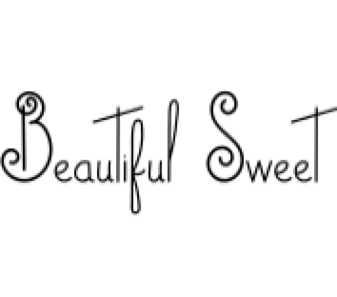 Beautiful Sweet Font Preview
