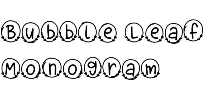 Bubble Leaf Font Preview