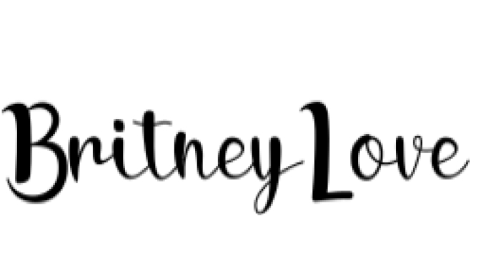 Britney Love Font Preview