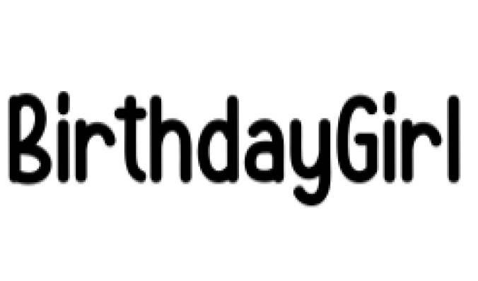 Birthday Girl Font Preview