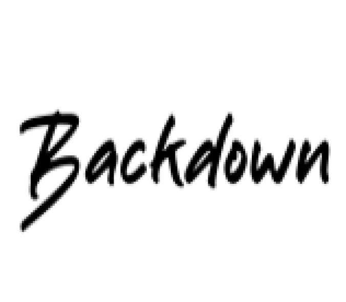 Backdown Font Preview