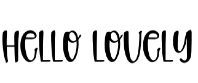 Hello Lovely Font Preview