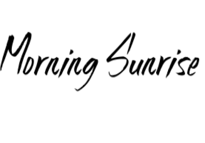 Morning Sunrise Font Preview