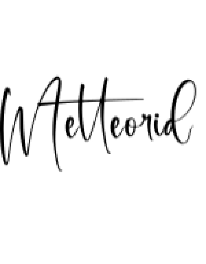 Metteorid Font Preview