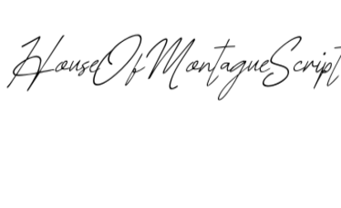 House of Montague Font Preview