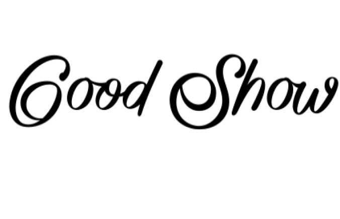 Good Show Font Preview