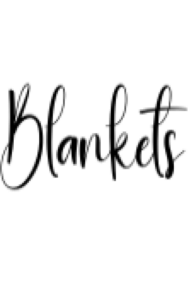 Blankets Font Preview