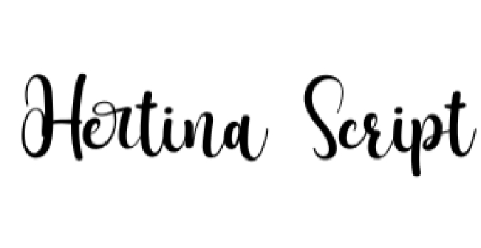 Hertina Script Font Preview