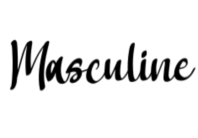 Masculine Font Preview