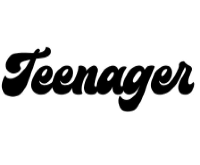 Teenager Font Preview