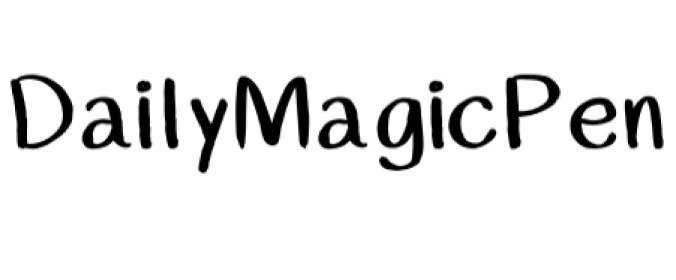 Daily Magic Pen Font Preview