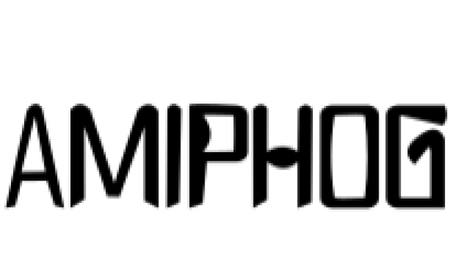 Amiphog Font Preview