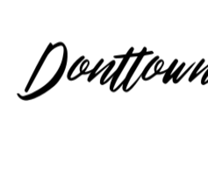Donttown Font Preview