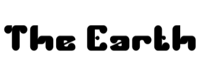 The Earth Font Preview