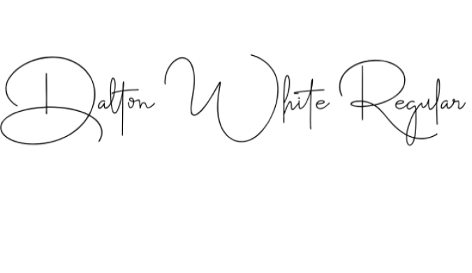 Dalton White Font Preview