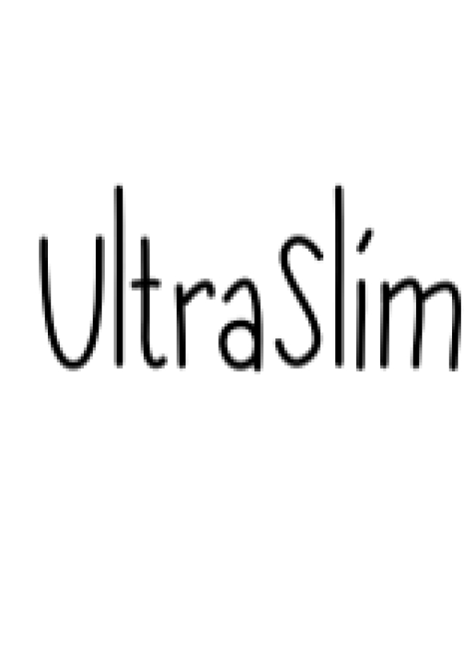 Ultra Slim Font Preview