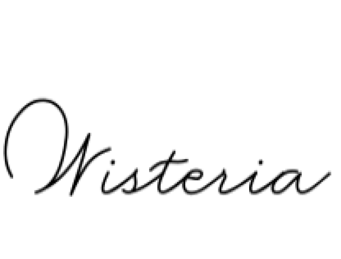 Wisteria Font Preview