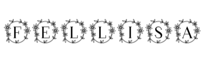 Fellisa Monogram Font Preview